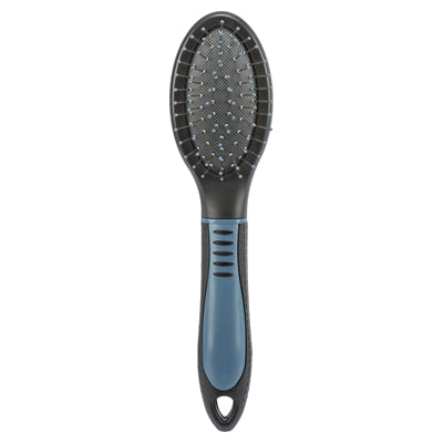 Trixie Double-Sided Brush Topcoat / Undercoat Plastic Black / Blue