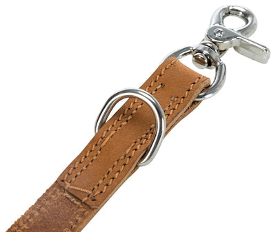 Trixie Dog Lead Rustic Heartbeat Adjustable Oiled Leather Brown