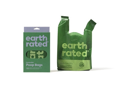 Earth Rated Poop Bags With Handles Lavender Recycled 120 Pc