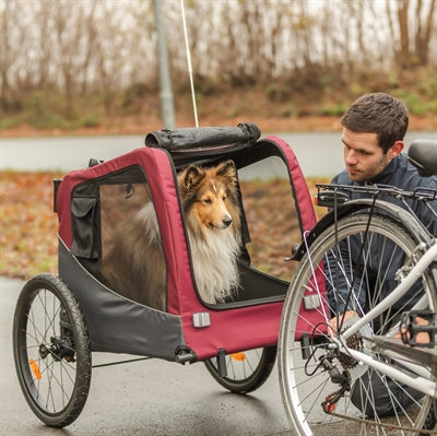 Trixie Dog Bike Trailer Grey / Red