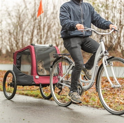 Trixie Dog Bike Trailer Grey / Red