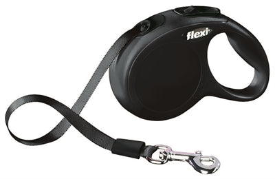 Flexi Retractable Leash Classic Tape Black