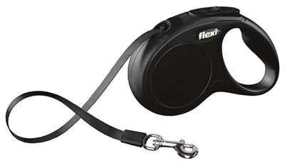 Flexi Retractable Leash Classic Tape Black