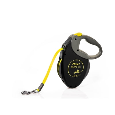 Flexi Retractable Lead Giant Tape Neon Black / Yellow