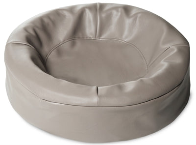 Bia Bed Faux Leather Cover Dog Bed Taupe