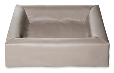 Bia Bed Faux Leather Cover Dog Bed Taupe
