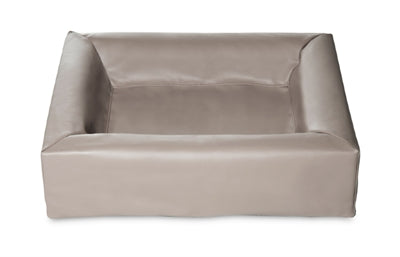 Bia Bed Faux Leather Cover Dog Bed Taupe