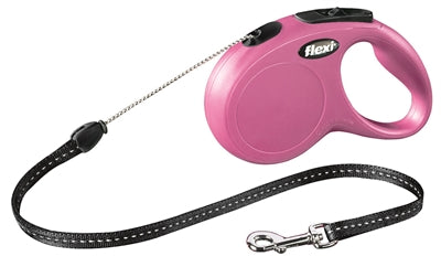 Flexi Retractable Lead Classic Cord Pink S 5 Mtr