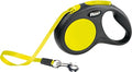 Flexi Retractable Lead New Classic Neon Tape Black / Yellow