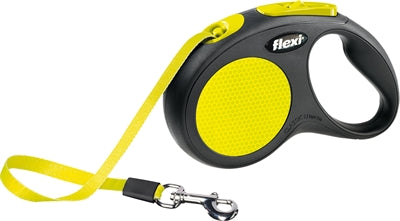 Flexi Retractable Lead New Classic Neon Tape Black / Yellow
