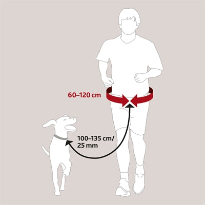 Trixie Hip Belt With Jogging Lead Black Leash 60-120 Cm Lead 100-135 Cm