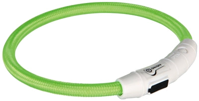 Trixie Light-Up Dog Collar Flash Usb Tpu / Nylon Green