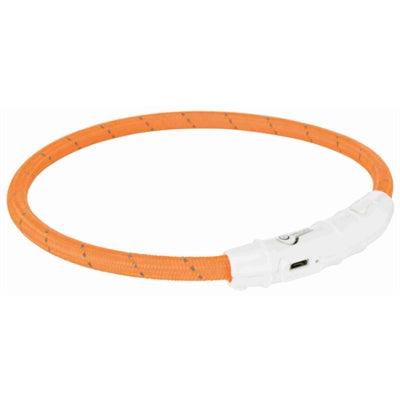 Trixie Light-Up Dog Collar Flash Usb Tpu / Nylon Orange