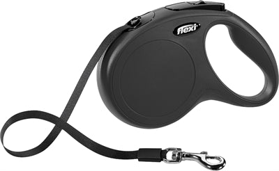 Flexi Retractable Leash Classic Tape Black