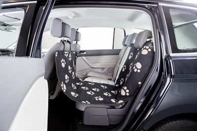 Trixie Car Blanket Paw Print Nylon / Fleece Black / Beige