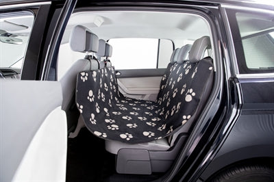 Trixie Car Blanket Paw Print Nylon / Fleece Black / Beige