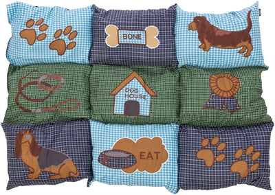 Trixie Dog Cushion Patchwork Blue / Green 80X55X3 Cm