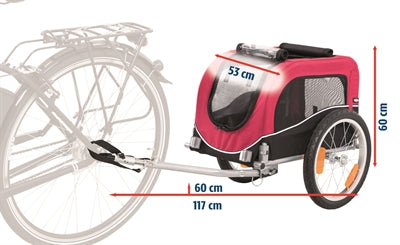 Trixie Dog Bike Trailer Black / Red