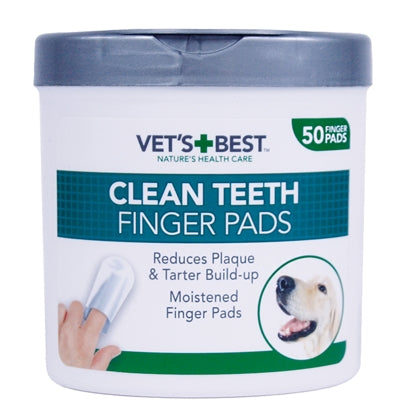 Vets Best Clean Teeth Finger Pads 50 Pc