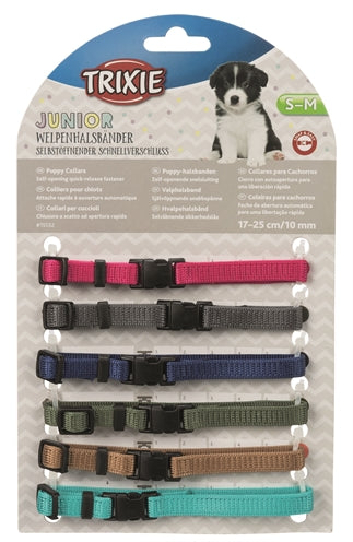 Trixie Puppy Collar Set Fuchsia/Graphite/Indigo/Forest Green/Coral 17-25 Cm 6 Pc