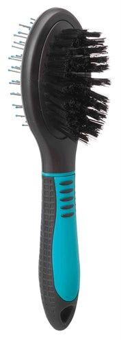 Trixie Double-Sided Brush Topcoat / Undercoat Plastic Black / Blue
