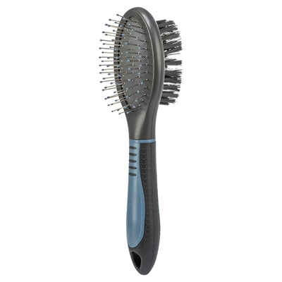 Trixie Double-Sided Brush Topcoat / Undercoat Plastic Black / Blue