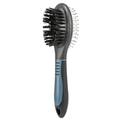 Trixie Double-Sided Brush Topcoat / Undercoat Plastic Black / Blue