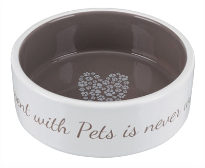 Trixie Feeding Bowl Pets Home Taupe
