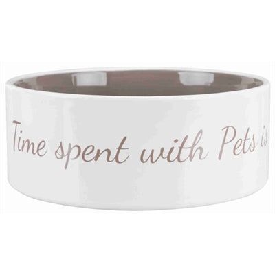Trixie Feeding Bowl Pets Home Taupe