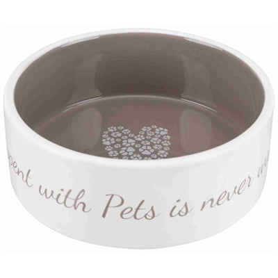 Trixie Feeding Bowl Pets Home Taupe
