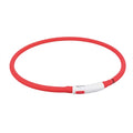 Trixie Light-Up Dog Collar Usb Silicone Rechargeable Red 70X1 Cm