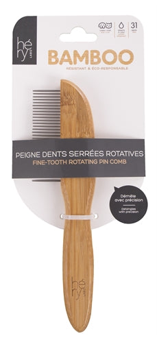 Hery Labo Fine Comb With Rotating Teeth Bamboo 31 Teeth