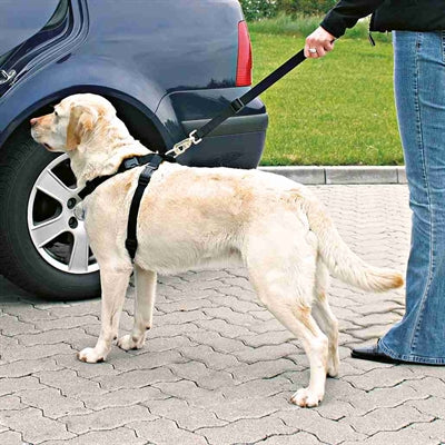 Trixie Dog Car Harness Including Seat Belt Black