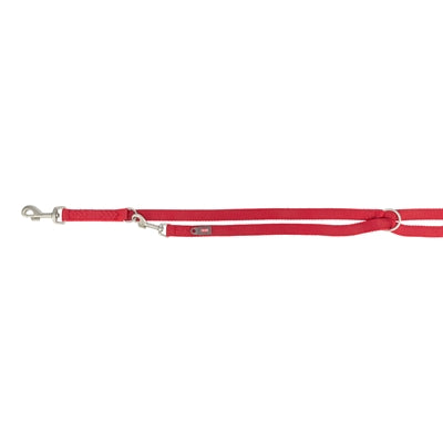 Trixie Dog Lead Premium Double-Stitched Adjustable Red