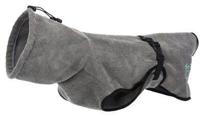 Trixie Dog Bathrobe Terry Cloth Grey