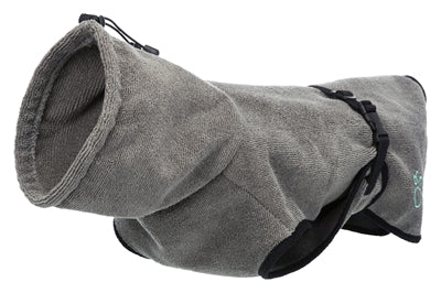 Trixie Dog Bathrobe Terry Cloth Grey