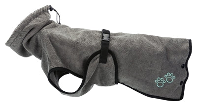 Trixie Dog Bathrobe Terry Cloth Grey