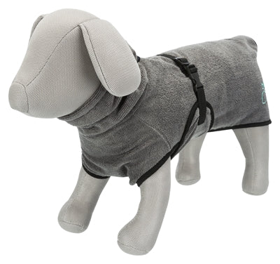Trixie Dog Bathrobe Terry Cloth Grey