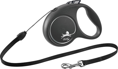 Flexi Retractable Lead Black Design Cord Black