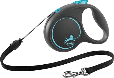 Flexi Retractable Lead Black Design Cord Blue M 5 Mtr Up To 20 Kg