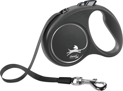 Flexi Retractable Lead Black Design Tape Black