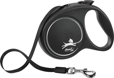 Flexi Retractable Lead Black Design Tape Black