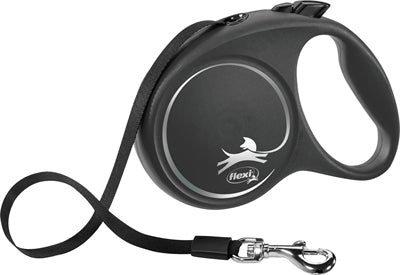 Flexi Retractable Lead Black Design Tape Black