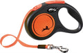 Flexi Retractable Lead New Classic Neon Tape Black / Orange