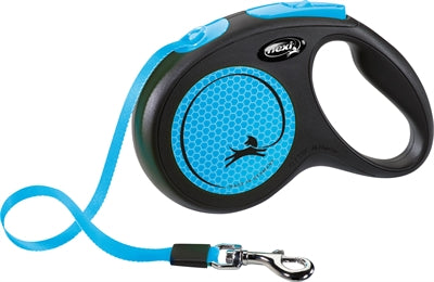 Flexi Retractable Leash New Classic Neon Tape Black / Blue