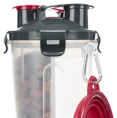 Trixie Water Bottle / Feeding Bottle Including Travel Bowl Plastic / Silicone 2X350 Ml 11X11X23 Cm