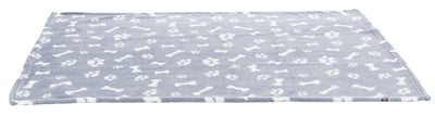 Trixie Dog Blanket Kenny Fleece Bone / Paw Prints Blue