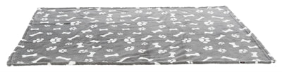 Trixie Dog Blanket Kenny Fleece Bone / Paw Prints Grey