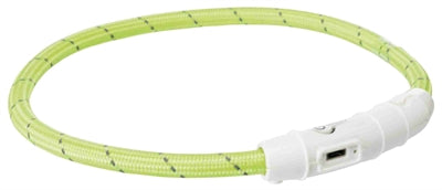 Trixie Light-Up Dog Collar Flash Usb Tpu / Nylon Green