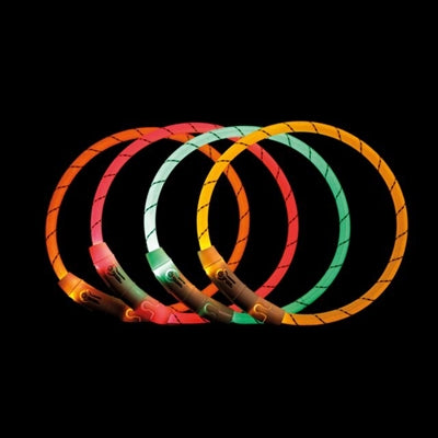 Trixie Light-Up Dog Collar Flash Usb Tpu / Nylon Green